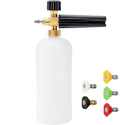 High - Pressure Washer Set - 300 bar, Multi - Purpose, 1L Foam Cannon, 5 Nozzles, M22 - 14 Connection, 1/4 Quick Connect