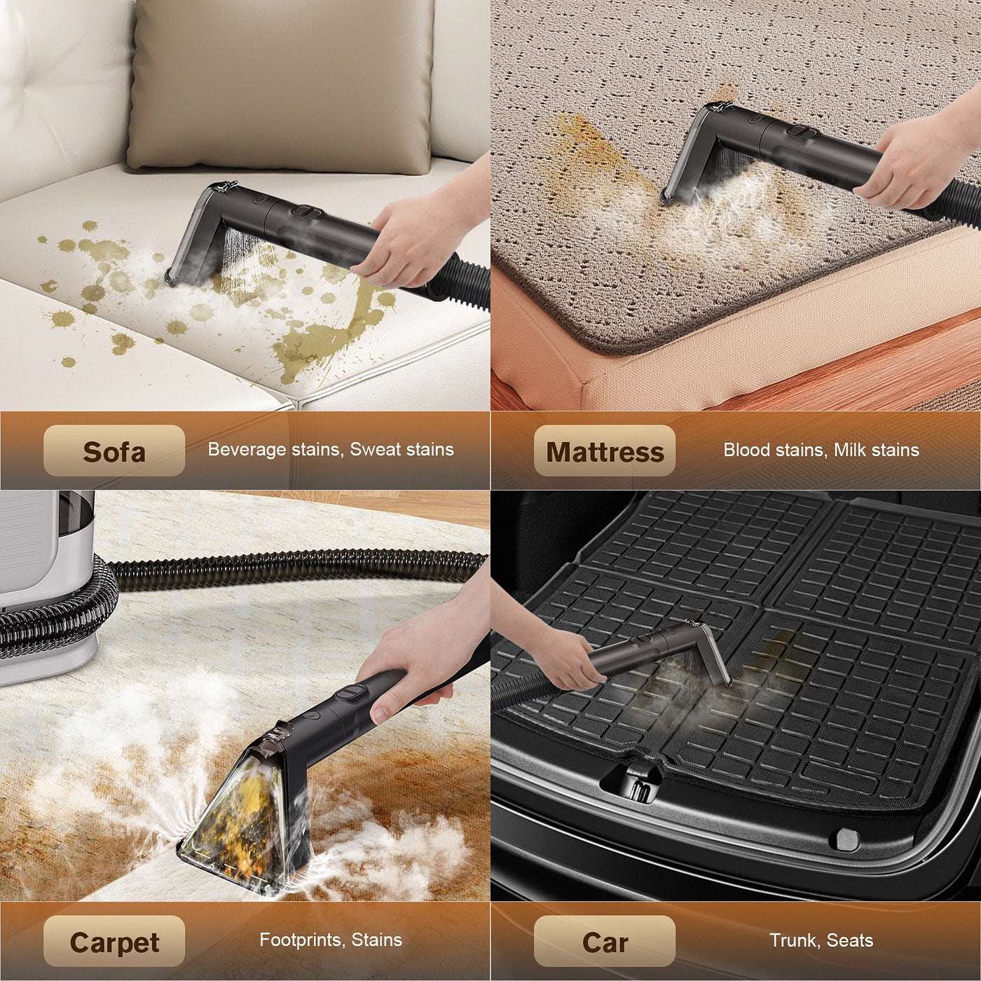 OMESER C988  Steam Spot Cleaner 15kpa 1650w Vacuum Cleaner Spray Suction Integrated Handheld Cleaning Carpet Cleaner Machine