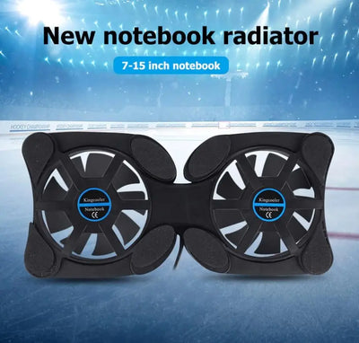 Foldable Cooling Pad Laptop Cooler with Double Fans Laptop Stand USB Powered for 7-15 inch Notebook PC LCD Display Cooler Holder