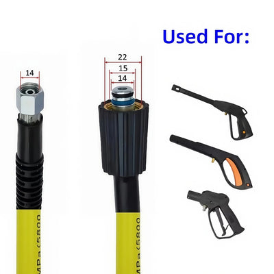 10~20m 5800PSI Super Flexible Pressure Washer Hose Pressure Cleaning Machine Hose Car Wash Hose Water Cleaning Hose For Huter