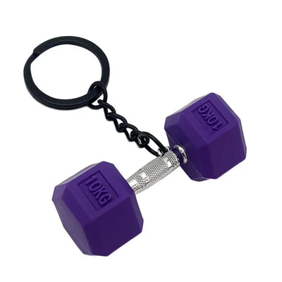 Gym Gifts DIY Barbell Keychain Gym Lovers PVC Charms Bags Keychain Kettlebell Dumbbell Pendant Keychain Jewelry Accessories
