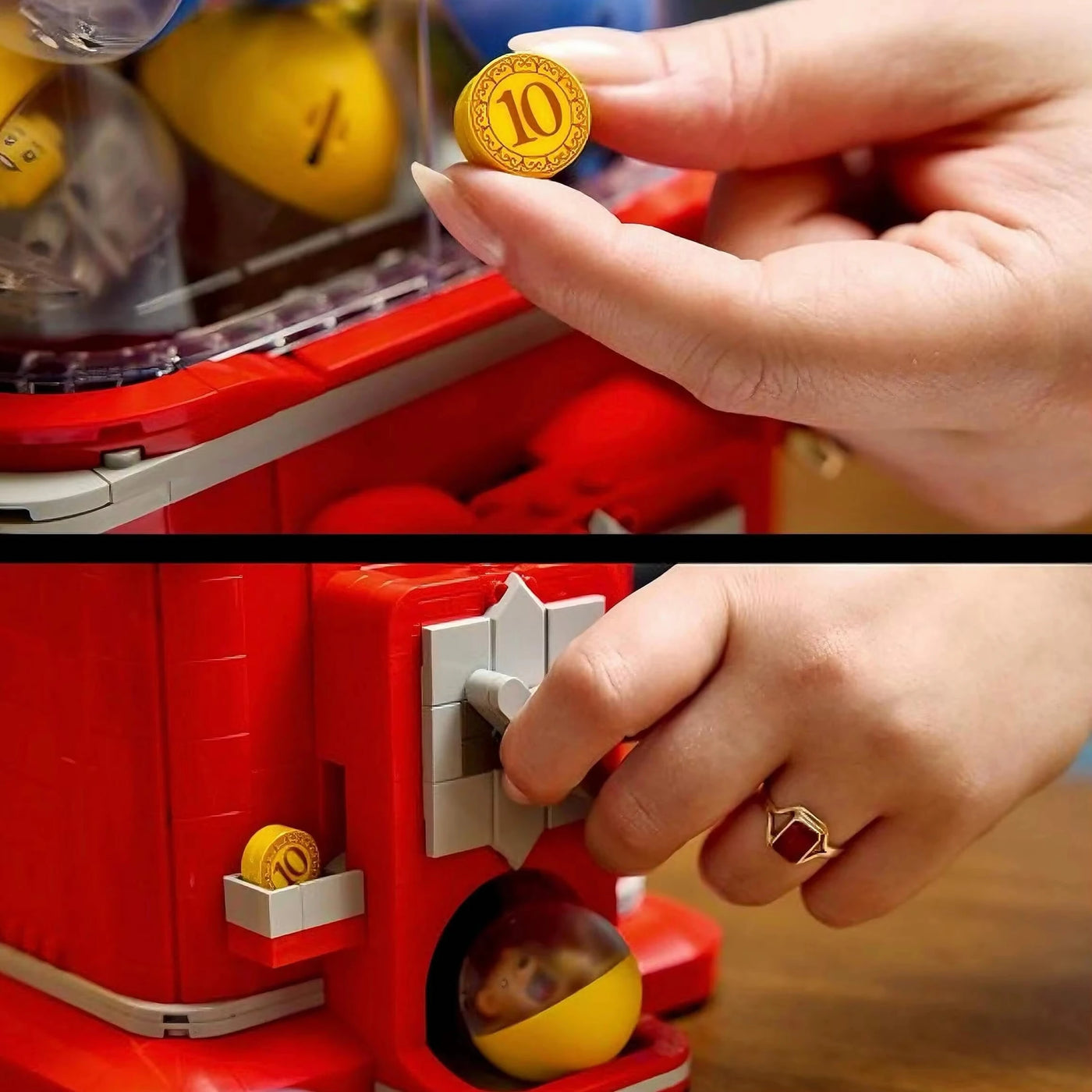 2025 New Creative Vending Machine DIY Gacha Technology 21358 Building Blocks Puzzle Game Brick Toy Girl Boy Christmas Gifts