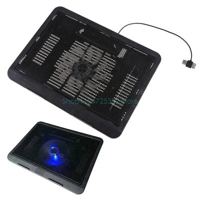 Laptop Cooler Cooling Pad 12-14 Inch Gamer USB Quiet Fans Portable Gaming Stand Notebook Cooler Stand Chill Mat with 1 Blue LED