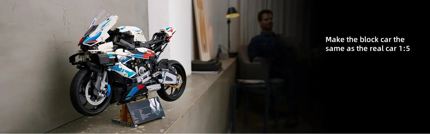 2025 Motorcycle Building Blocks Toy Set Realistic Motorcycle Model Assembly Educational Gift for Kids Boys Adults Creative Decor