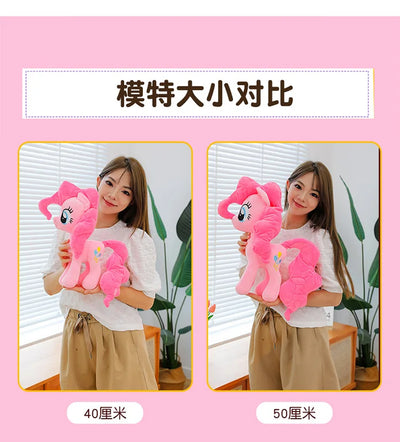 New My Little Pony Plush Doll Anime Twilight Sparkle Fluttershy Pinkie Pie Cartoon Soft Ornament Birthday Kawaii Toy Kid Gift