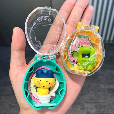 Original Bandai Tamagotchi Spare Time Series2 Pooptime Pendant Bean Mr.Koigari Doll Box Toy Collectible Anime Game Figurine Toys