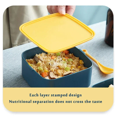 Kitchen Microwave Heating Portable Lunch Box Household Refrigerator Crisper Fruit Lunch Box Essential For Office Staff