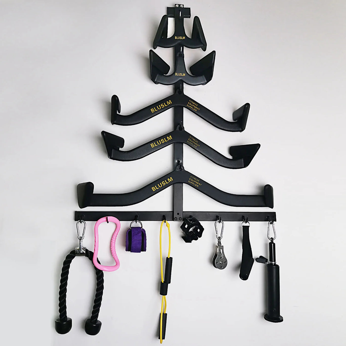 Wall Mount Fitness Equipment Storage Rack - Space-Saving Gym Organizer