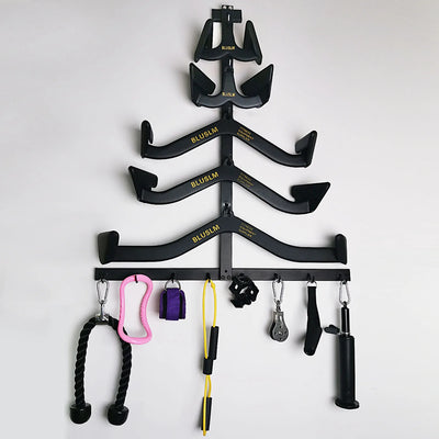 Wall Mount Fitness Equipment Storage Rack - Space-Saving Gym Organizer