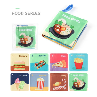 Soft Baby Books toys Montessori 3D Touch Feel High Contrast Cloth Book Sensory Early Learning games for kids Educational toys