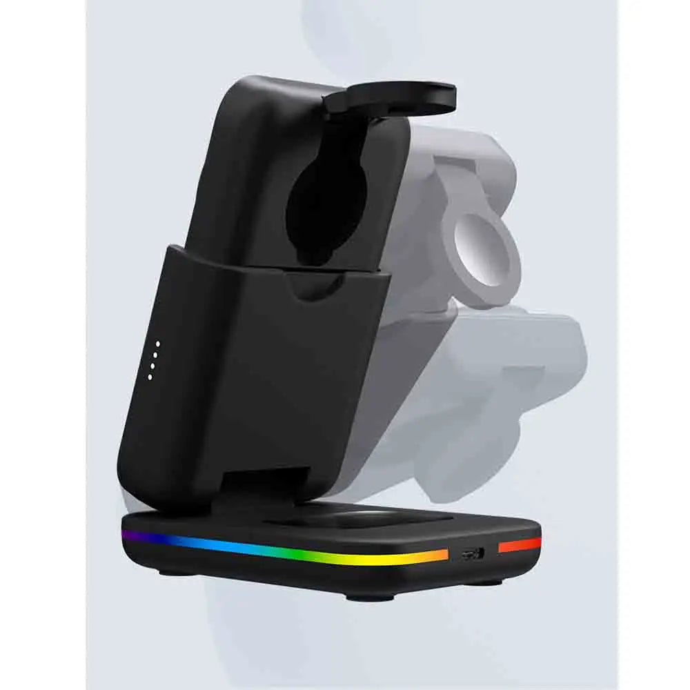 Portable 5000mAh Power Bank 3 in 1 Wireless Charging Station for iPhone & iWatch & Galaxy Watch for  Phones Airpods
