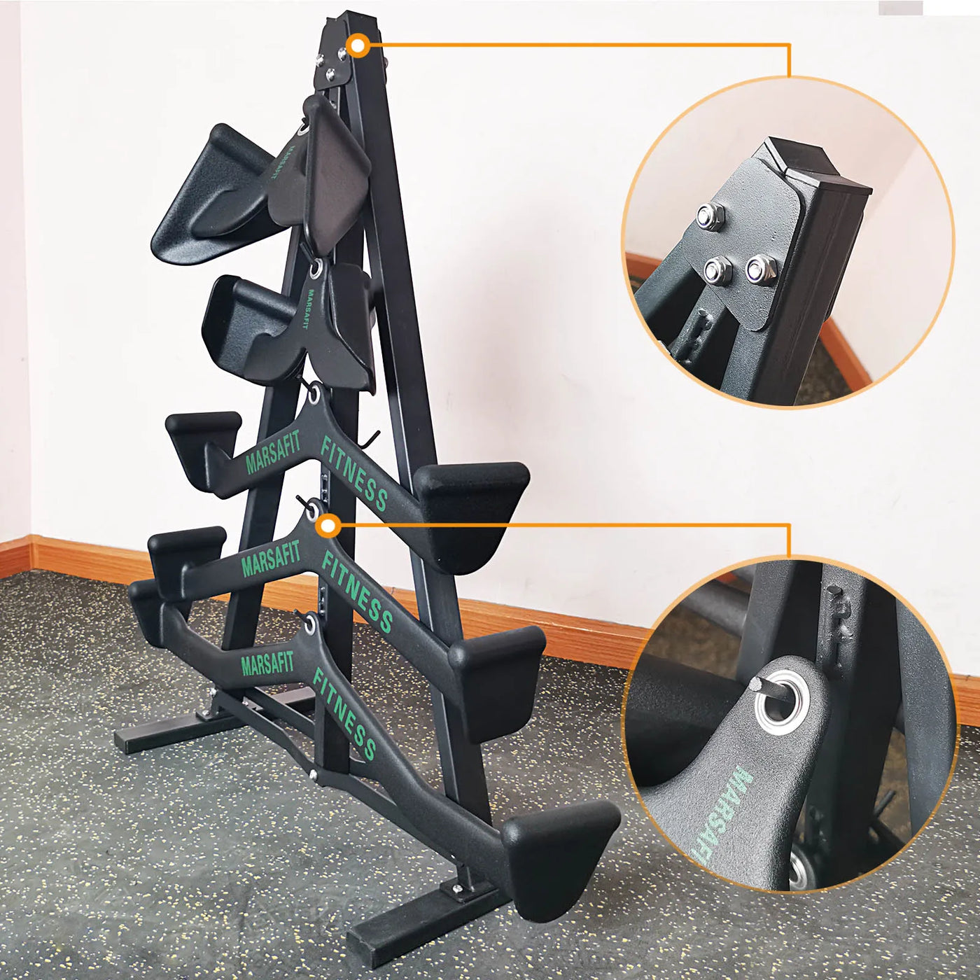 Wall Mount Fitness Equipment Storage Rack - Space-Saving Gym Organizer