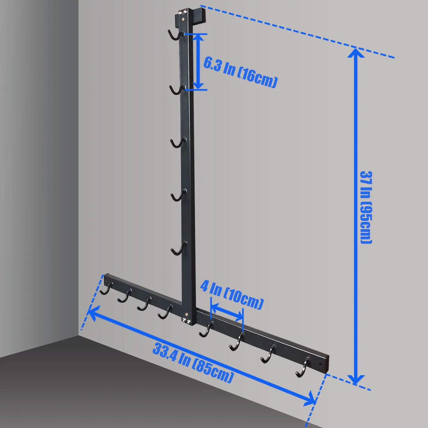 Wall Mount Fitness Equipment Storage Rack - Space-Saving Gym Organizer
