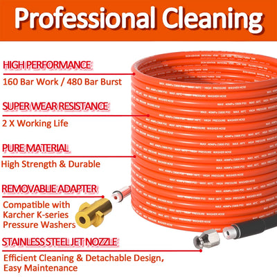 For karcher K2-K7pressure washer high pressure water hose,for sewer cleaning hose,Car cleaning kit ,Washer nozzles Pneumatic gun