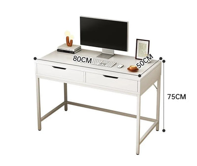 Home Computer Desk with Storage Shelves Modern Executive Study