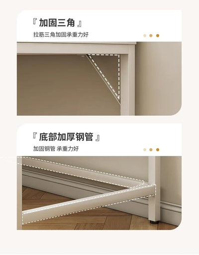 Home Computer Desk with Storage Shelves Modern Executive Study