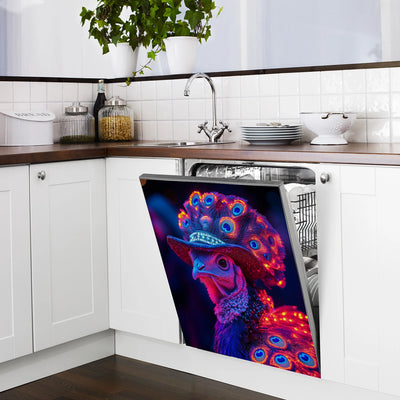 Easy-Clean Magnetic Dishwasher Door Cover - No Glue Needed, Perfect for Kitchen Decor & Stainless Steel Panels, 23.03x25.59 inch