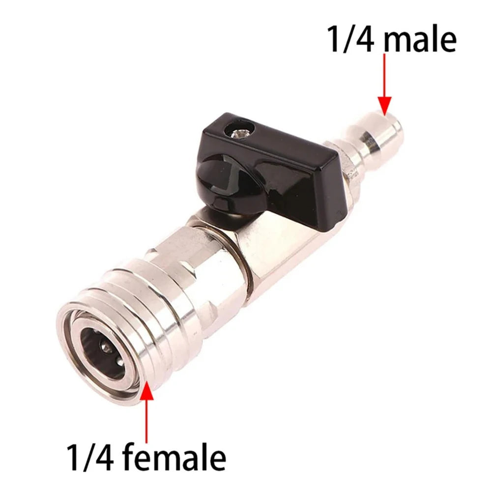 High Pressure Washer Ball Valve Kit with 3/8 Or 1/4 Inch Quick Connector Quick Connect Ball Valve 4500 PSI for Power Washer Hose