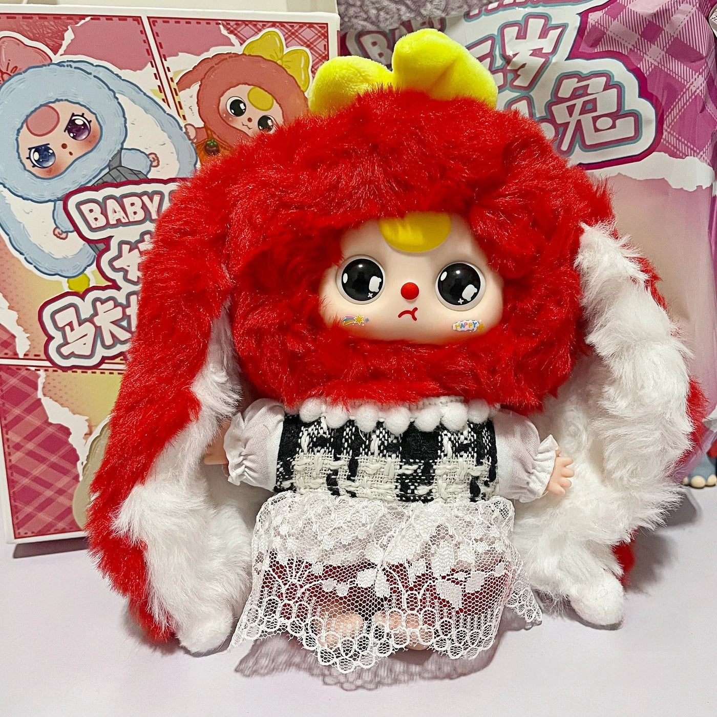 Genuine 2025 In Stock Blind Box Toy Baby Three Second-Generation Macaron Little Rabbit V2 Cute Pendant Ornaments Toys Girl Gifts