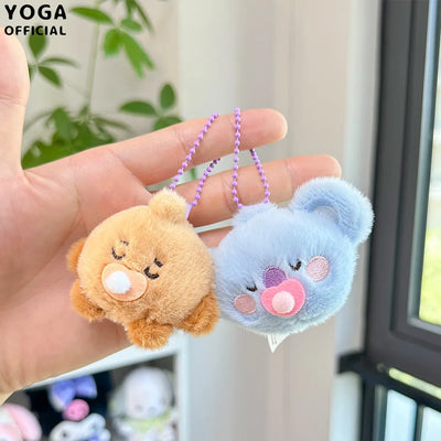 2025 Anime New BT21 Plush Toy Fashion Cartoon Korean Popular Plush Toy Pendant Backpack Keychain Pendant Accessories Girl Gifts