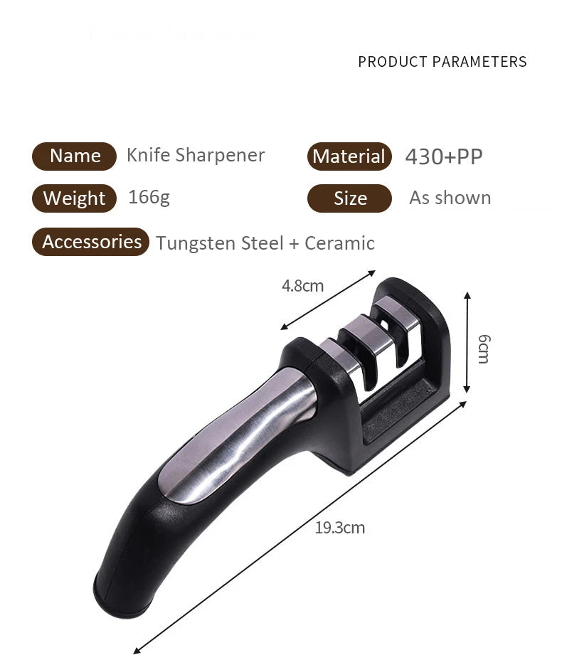 Kitchen Knife Edge-Eetting Tool Kitchen Two Segment Knife Sharpener Handheld Multi Function quick knife sharpening tool