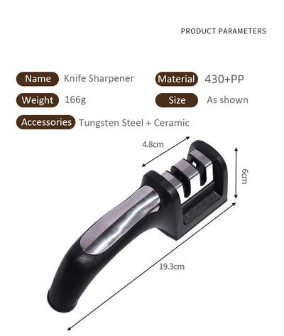 Kitchen Knife Edge-Eetting Tool Kitchen Two Segment Knife Sharpener Handheld Multi Function quick knife sharpening tool