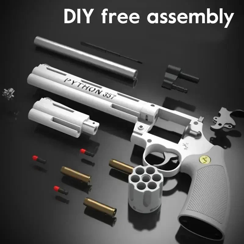 2025 Birthday Party Gift: ZP5 Wheel Soft Bullet Gun 357 Simulation Shooting Toy Pistol Adult Boy Children Soft Bullet Toy Gun