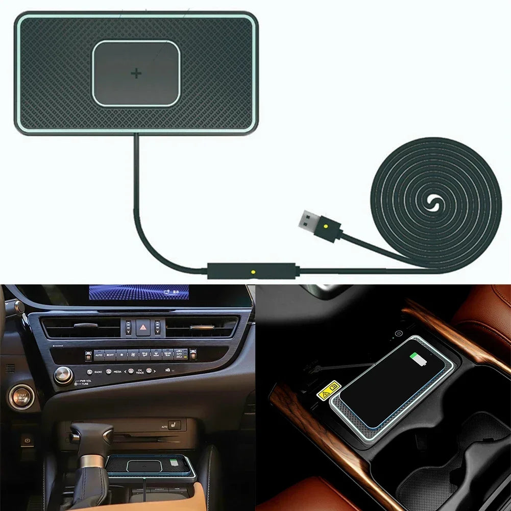15W Wireless Charger Pad Car Fast Charging Phone Stand Dock For Phone Car Wireless Charging Launch Pad