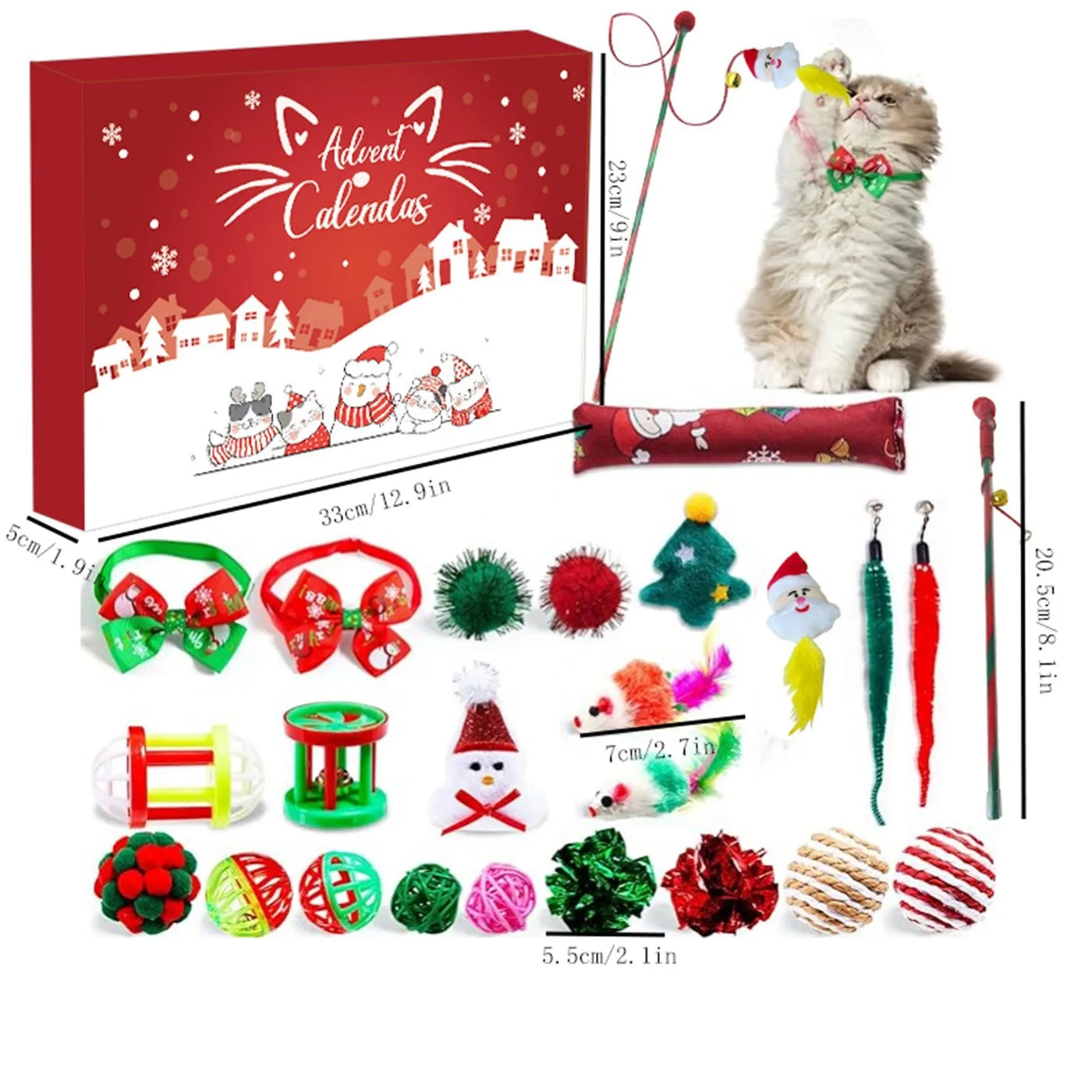 2025 Popular Creative Pet Toys to Amuse Cats Self Entertainment Cat Toys Fun Pet Toy Supplies Assorted Cat Christmas Toys Gift