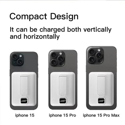 Portable Magnetic Wireless10000mAh Transparent Power Bank Supports PD20W 15W Charging Mobile Power Supply  for iPhone