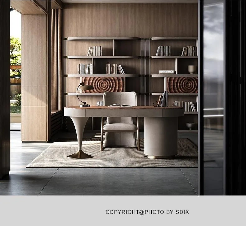 Modern European Floor Standing Office Desk Luxury Design Escritorios De Ordenador Upgrade Your Home Office Aesthetic Furniture