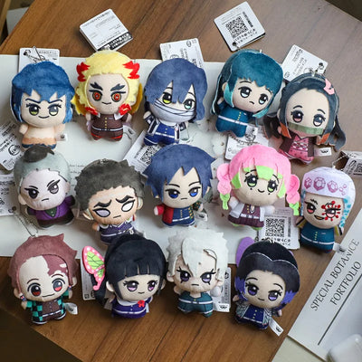 New 10cm Anime Demon Slayer Tomioka Giyu Kamado Tanjirou Kamado Nezuko Agatsuma Zenitsu Shinazugawa Genya Plush Toy Doll Gift