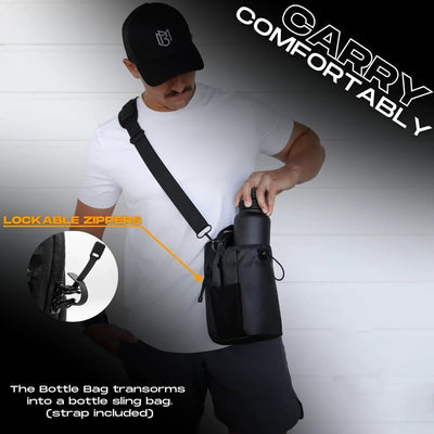 Gym Water Bottle Magnetic Bag-Ultra-Light Water-Resistant, Multi-Way Wear with Adjustable Straps for Fitness