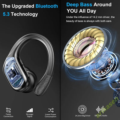 75Hrs Bluetooth 5.3 Earphones IP7 Waterproof Wireless Headphones
