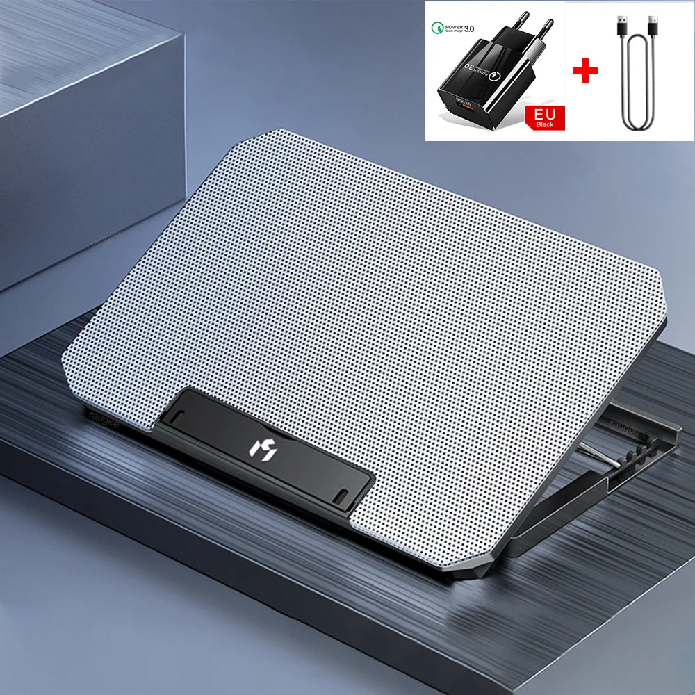Laptop Cooler For Macbook Air Pro Dell 13-17 inch Gaming Notebook Cooling Pad Aluminum Alloy Heat Sink Fan Laptop Stand Radiator