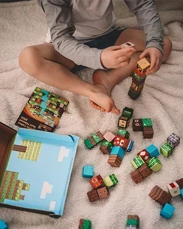 2025 Magnetic Building Blocks Mine World Magnet Cube Set for Boy Girl Kid Age 3+ DIY Model Children Stem STEM Sensory Toy Gift