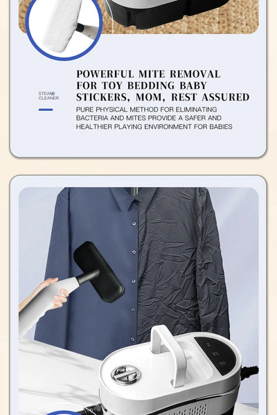 Steam Cleaner High Temperature Household Sterilization for Air Conditioner,Sofa,Kitchen Hood Car Handheld Steam Cleaner EU Plug