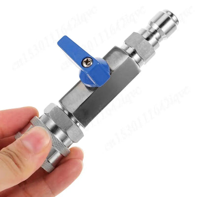 High Pressure Washer Ball Valve Kit with 3/8 Or 1/4 Inch Quick Connect Plug Power Washer Hose Control 4500 PSI Water Flow Switch