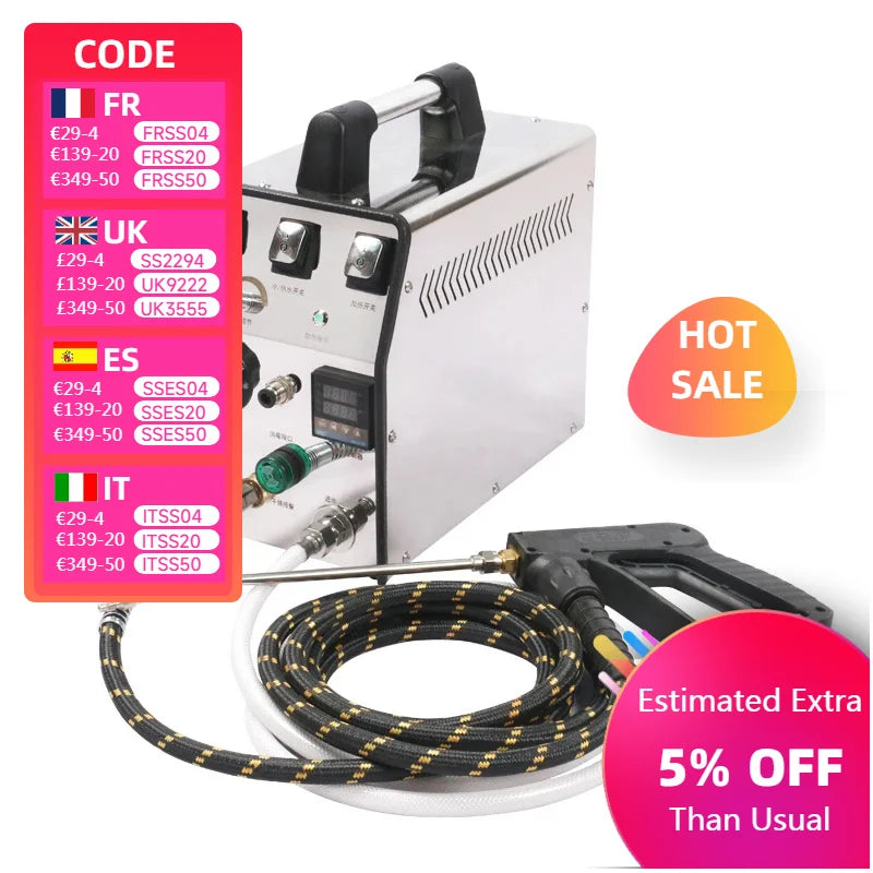 3800W High Pressure And High Temperature Steam Cleaner Household Appliance Pipe Cleaning Air Conditioning And Refrigerator