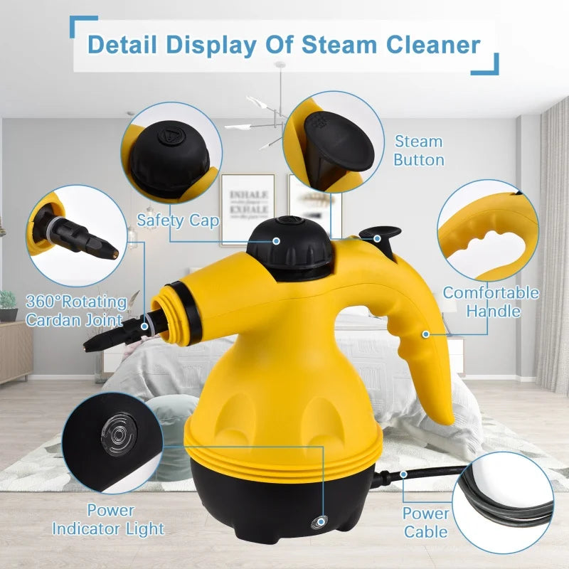 1050W Small Household Handheld Steam Cleaner for High Temperature And High Pressure Kitchen Oil Pollution Air Conditioning Clean
