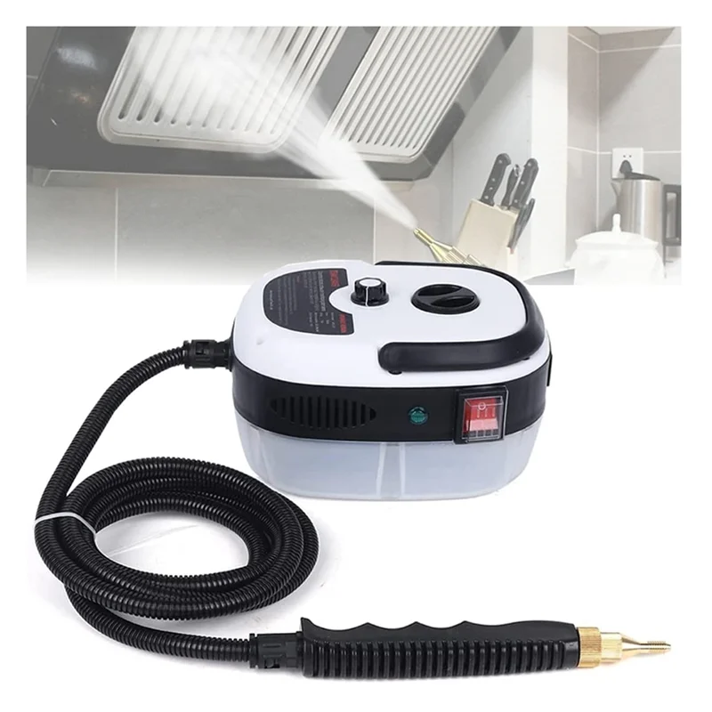 ABJI-Steam Cleaning Machine 2500W Portable High Temperature Pressurized Handheld Steam Cleaner For Car With Brushes Head US Plug