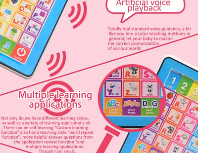 Learning Tablet for Kids Fun Touch and Learn Machine Educational Children Electronic Preschool Children Toys for Toddler Kids