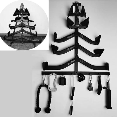 Wall Mount Fitness Equipment Storage Rack - Space-Saving Gym Organizer