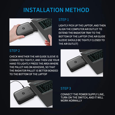 New Design Notebook Cooling Radiator Quiet Super Vacuum Fan Air-cooled for All Size Laptops Cooling Laptop Cooler Pad Adjustable