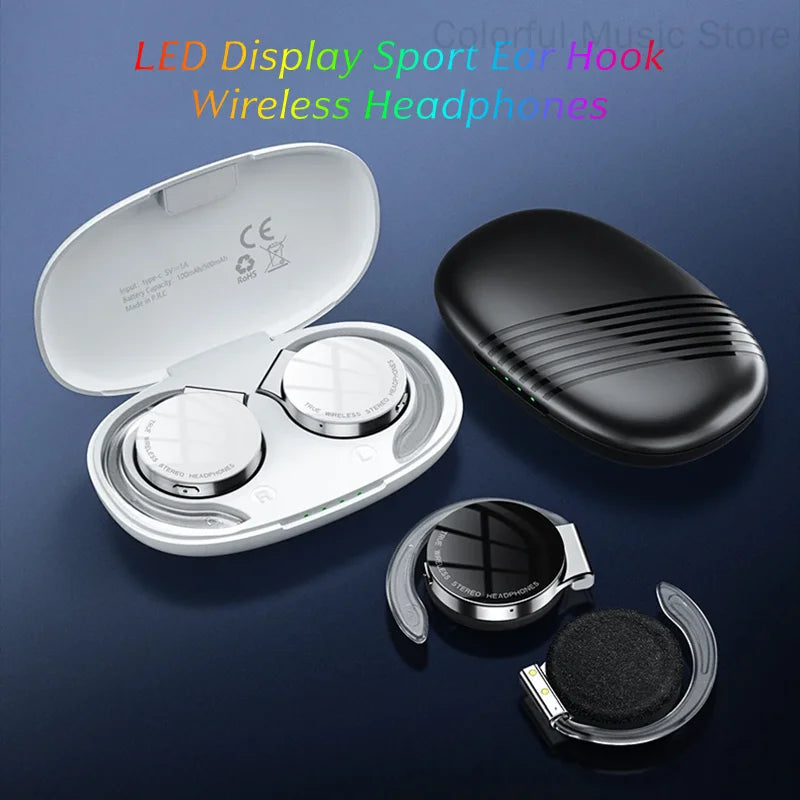 Open Ear Headphones TWS Noise Cancelling Headphones Bluetooth Earpiece Bluetooth Headset Runnning Headphones Workout Headphones