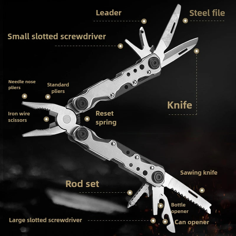 Multifunctional pliers mini tool pliers steel folding pliers multi-purpose knife pliers emergency outdoor home portable