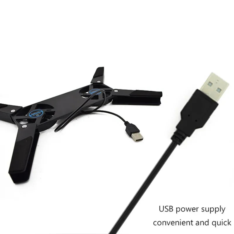 1PCS Air-cooling Laptop Cooler Laptop Cooling Pad USB Powered Cooling Dock Bracket Stand Dual Fan for PC Fan Gaming Accessory