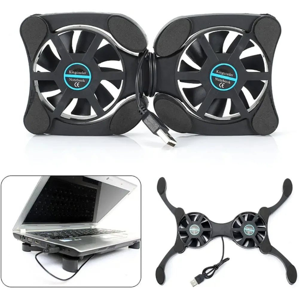 Cooler Stand Laptop Cooler Low Noise Cooling Portable Ultra Slim Gaming Laptop Cooling Pad Prevent Overheatin for 13inch Laptop