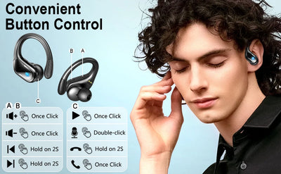 75Hrs Bluetooth 5.3 Earphones IP7 Waterproof Wireless Headphones