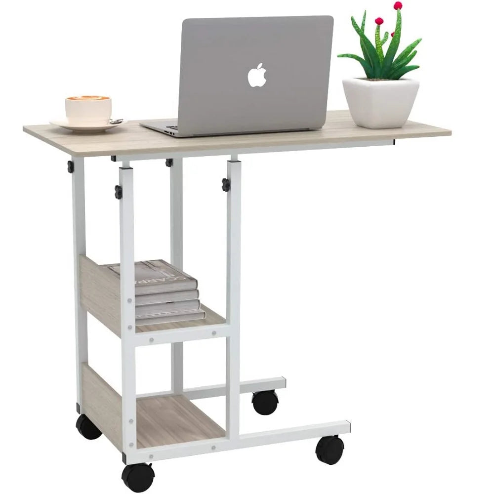 Home Office Desk Movable Height Adjustable Creative PC Vertical Laptop Desk for Study Bedroom Living Room